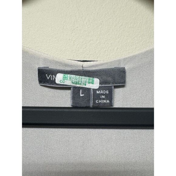 Vince Black and White Sleeveless Silk Dress - Picture 6 of 9